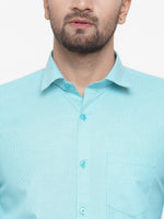 Thumbnail for Jainish Green Men's Cotton Geometric Formal Shirts ( SF 434Green ) - Distacart