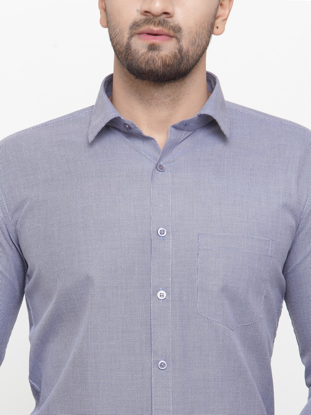 Jainish Grey Men's Cotton Geometric Formal Shirts ( SF 434Grey ) - Distacart