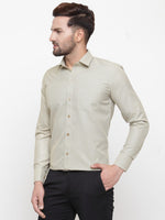 Thumbnail for Jainish Olive Men's Cotton Geometric Formal Shirts ( SF 434Olive ) - Distacart