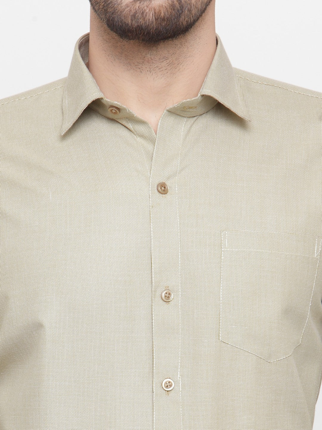 Jainish Olive Men's Cotton Geometric Formal Shirts ( SF 434Olive ) - Distacart