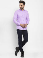 Thumbnail for Jainish Purple Men's Cotton Geometric Formal Shirts ( SF 434Purple ) - Distacart