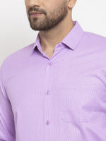 Thumbnail for Jainish Purple Men's Cotton Geometric Formal Shirts ( SF 434Purple ) - Distacart