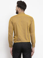 Thumbnail for Jainish Yellow Men's Cotton Polka Dots Formal Shirts ( SF 739Mustard ) - Distacart