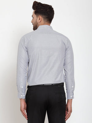 Jainish Black Men's Cotton Striped Formal Shirt's ( SF 759Black ) - Distacart