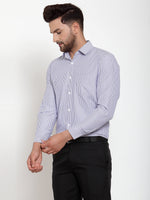 Thumbnail for Jainish Blue Men's Cotton Striped Formal Shirt's ( SF 759Blue ) - Distacart