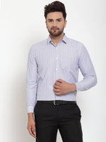 Thumbnail for Jainish Grey Men's Cotton Striped Formal Shirt's ( SF 759Light-Grey ) - Distacart