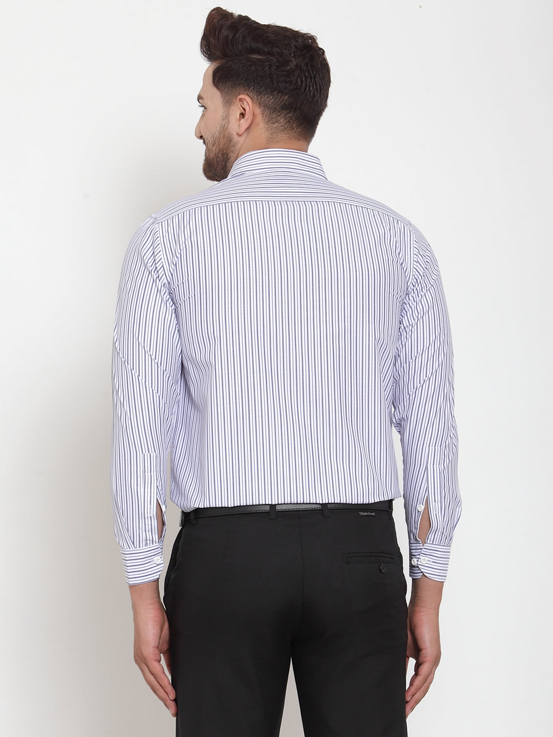 Jainish Grey Men's Cotton Striped Formal Shirt's ( SF 759Light-Grey ) - Distacart