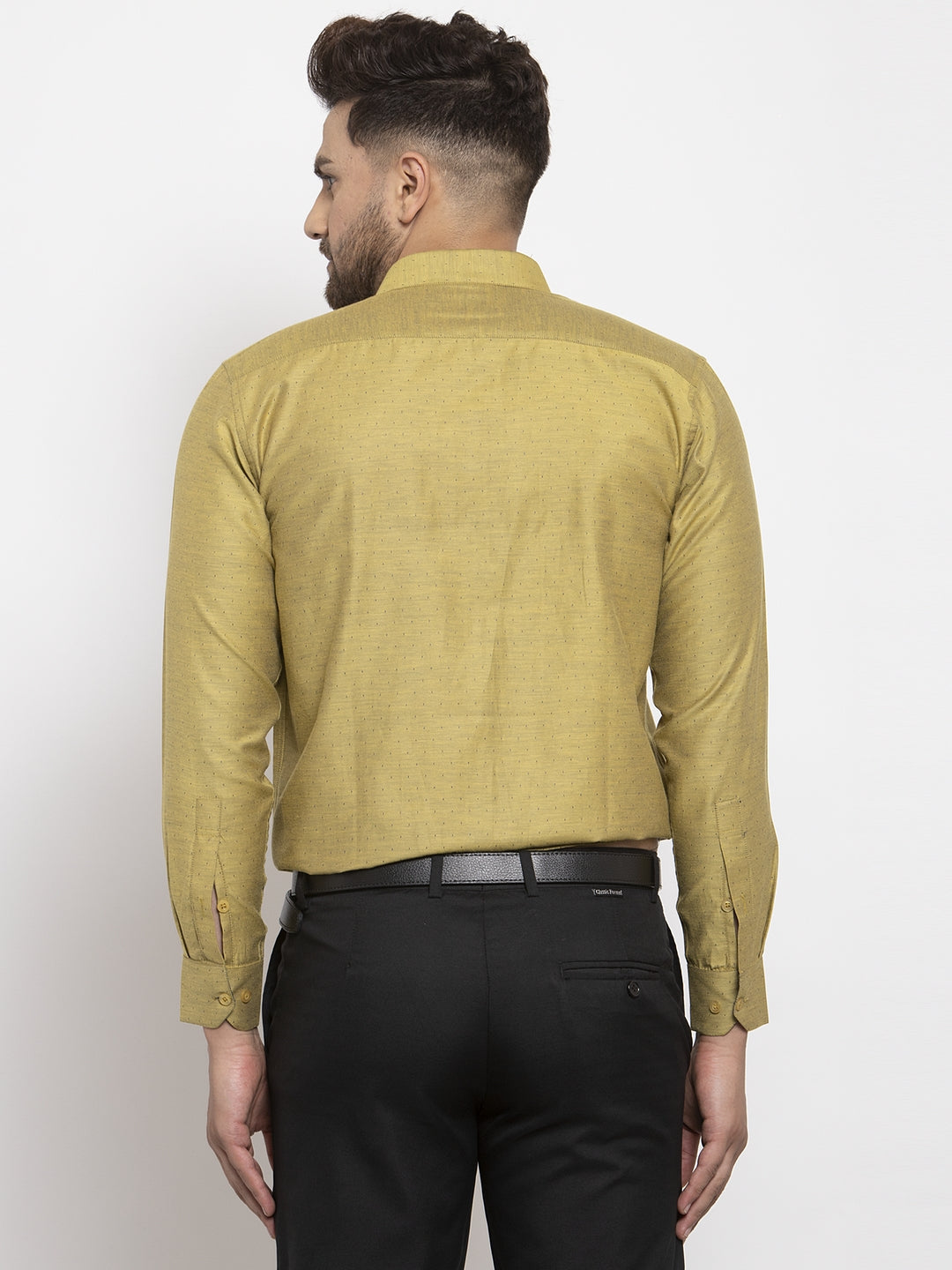 Jainish Olive Men's Cotton Polka Dots Formal Shirt's ( SF 761Olive ) - Distacart