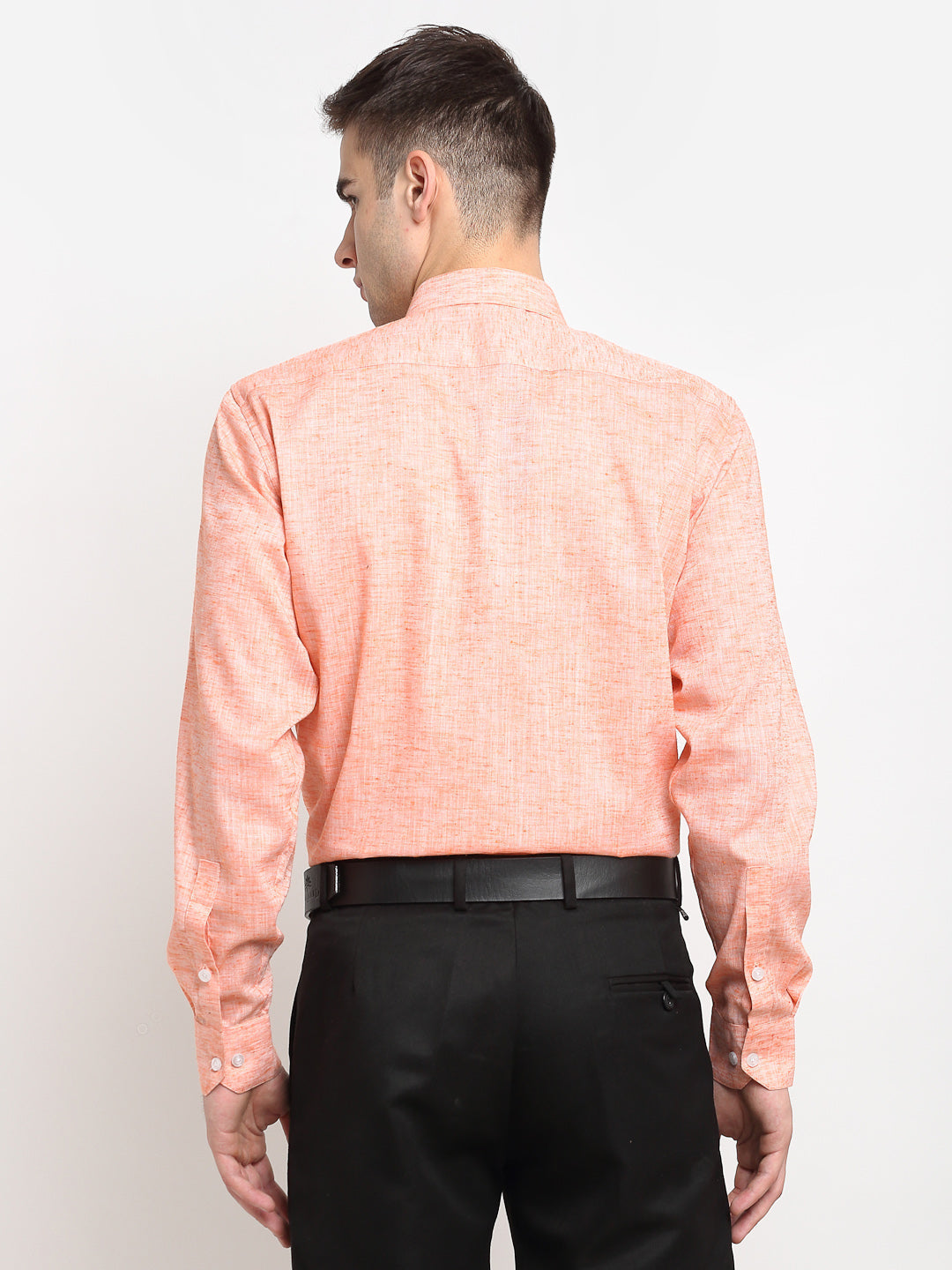 Jainish Orange Men's Solid Cotton Formal Shirt ( SF 782Orange ) - Distacart