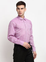 Thumbnail for Jainish Purple Men's Solid Cotton Formal Shirt ( SF 782Purple ) - Distacart