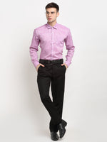 Thumbnail for Jainish Purple Men's Solid Cotton Formal Shirt ( SF 782Purple ) - Distacart