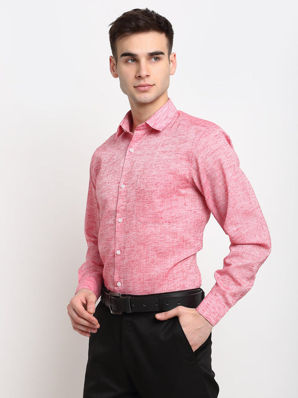 Jainish Red Men's Solid Cotton Formal Shirt ( SF 782Red ) - Distacart