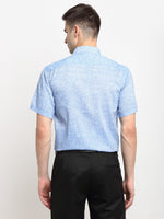 Thumbnail for Jainish Blue Men's Solid Cotton Half Sleeves Formal Shirt ( SF 783Blue ) - Distacart