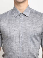 Thumbnail for Jainish Grey Men's Solid Cotton Half Sleeves Formal Shirt ( SF 783Grey ) - Distacart