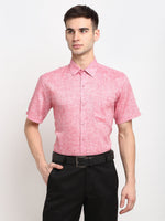 Thumbnail for Jainish Red Men's Solid Cotton Half Sleeves Formal Shirt ( SF 783Red ) - Distacart