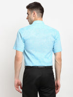 Thumbnail for Jainish Blue Men's Solid Cotton Half Sleeves Formal Shirt ( SF 783Sky ) - Distacart