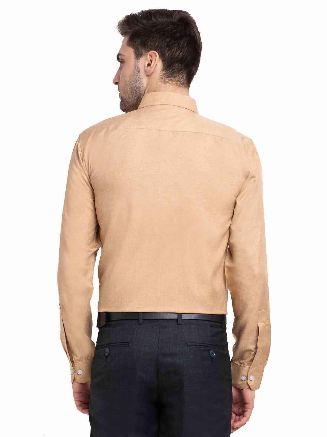 Jainish Beige Men's Button Down Collar Cotton Formal Shirt ( SF 785Beige ) - Distacart