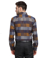 Thumbnail for Jainish Multicolor Men's Checked Cotton Formal Shirt ( SF 787Multi ) - Distacart