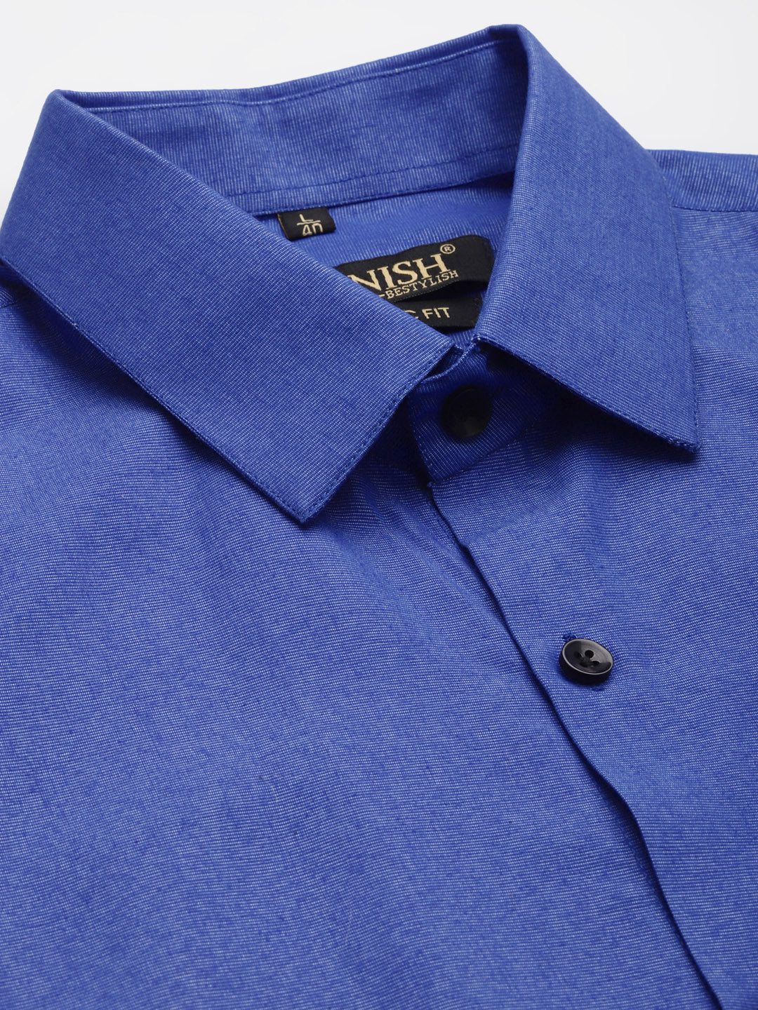 Jainish Men's Solid Formal Cotton Shirt ( SF 788Blue ) - Distacart