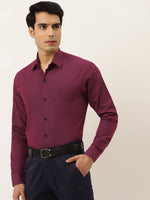 Thumbnail for Jainish Men's Solid Formal Cotton Shirt ( SF 788Wine ) - Distacart