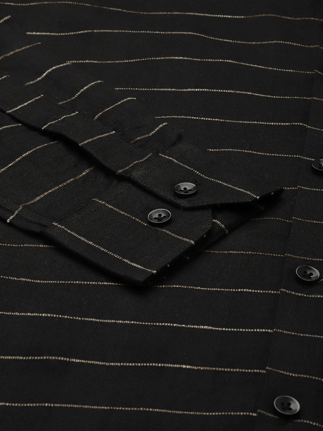 Jainish Men's Formal Cotton Horizontal Striped Shirt ( SF 790Black ) - Distacart