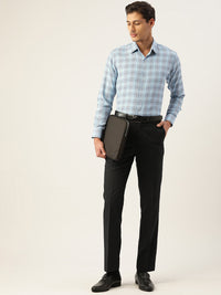 Thumbnail for Jainish Men's Cotton Checked Formal Shirts ( SF 791Sky ) - Distacart