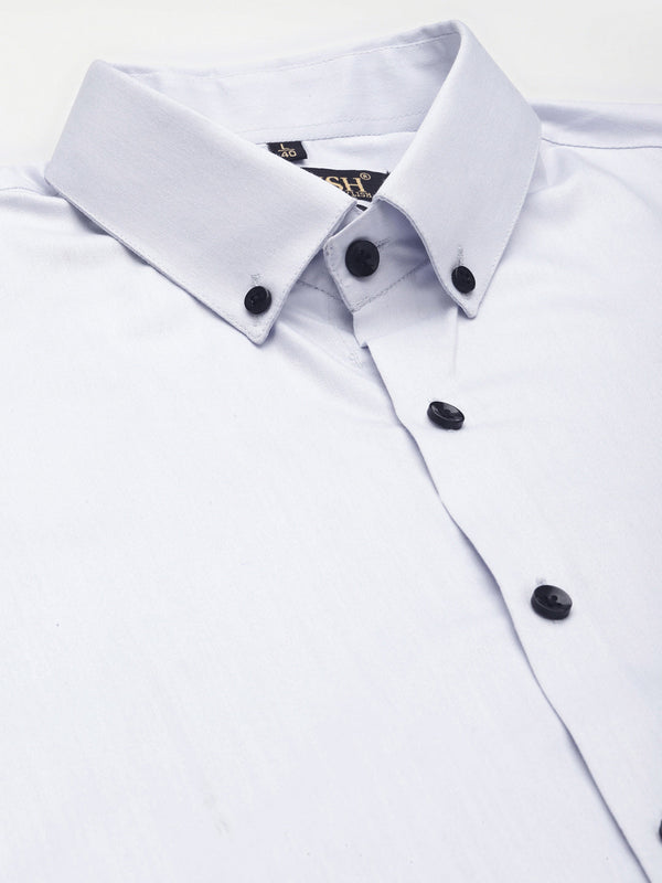 Jainish Men's Solid Formal Cotton Shirt ( SF 792Sky ) - Distacart