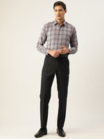 Thumbnail for Jainish Men's Cotton Checked Formal Shirts ( SF 793Grey ) - Distacart