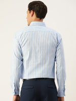 Thumbnail for Jainish Men's Cotton Striped Formal Shirts ( SF 795Light-Blue ) - Distacart