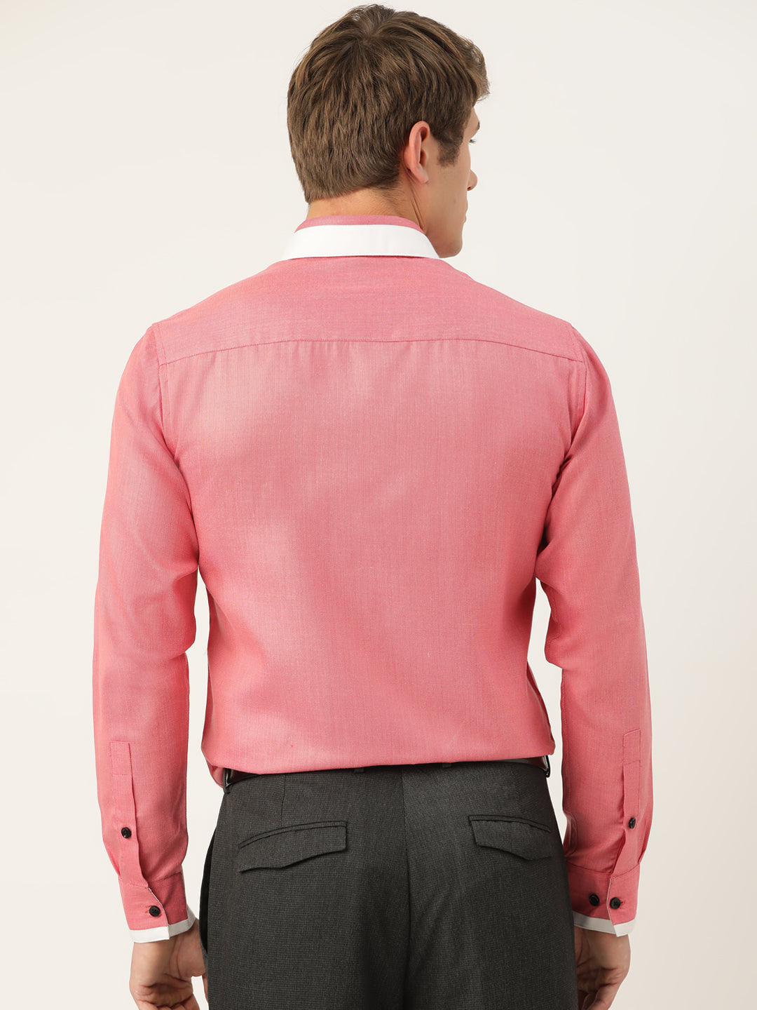 Jainish Men's Cotton Solid Formal Shirts ( SF 796Red ) - Distacart