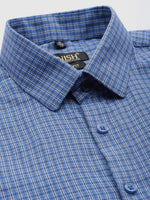 Thumbnail for Jainish Men's Cotton Checked Formal Shirts ( SF 804Blue ) - Distacart
