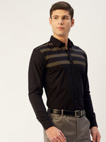 Thumbnail for Jainish Men's Cotton Printed Formal Shirts ( SF 805Black ) - Distacart