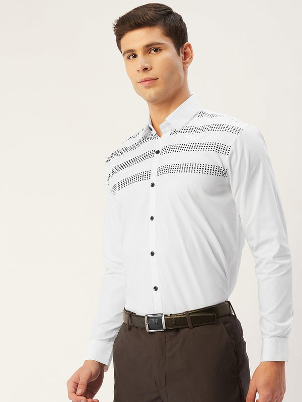 Jainish Men's Cotton Printed Formal Shirts ( SF 805White ) - Distacart