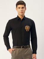 Thumbnail for Jainish Men's Cotton Printed Formal Shirts ( SF 806Black ) - Distacart