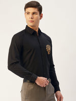 Thumbnail for Jainish Men's Cotton Printed Formal Shirts ( SF 806Black ) - Distacart