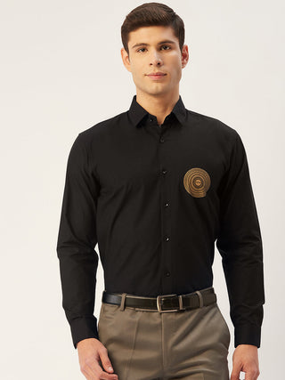 Jainish Men's Cotton Printed Formal Shirts ( SF 807Black ) - Distacart