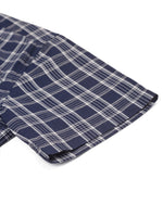 Thumbnail for Jainish Men's Cotton Checked Half Sleeve Formal Shirts ( SF 808Blue ) - Distacart