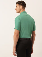 Thumbnail for Jainish Men's Cotton Solid Half Sleeve Formal Shirts ( SF 811Green ) - Distacart