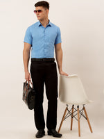 Thumbnail for Jainish Men's Cotton Solid Half Sleeve Formal Shirts ( SF 811Light-Blue ) - Distacart