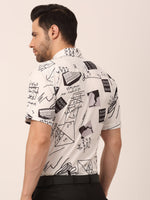 Thumbnail for Jainish Men's Lycra Printed Half Sleeve Formal Shirts ( SF 813White ) - Distacart