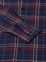 Thumbnail for Jainish Men's Cotton Checked Formal Shirts ( SF 819Navy ) - Distacart