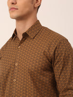 Thumbnail for Jainish Men's Cotton Printed Formal Shirts ( SF 821Beige ) - Distacart