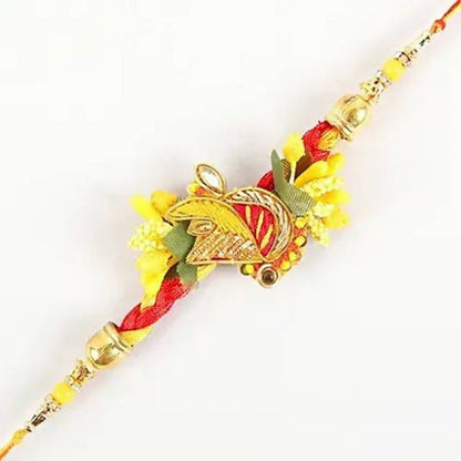 Colourful Zardosi Rakhi & Almonds Jar - Distacart