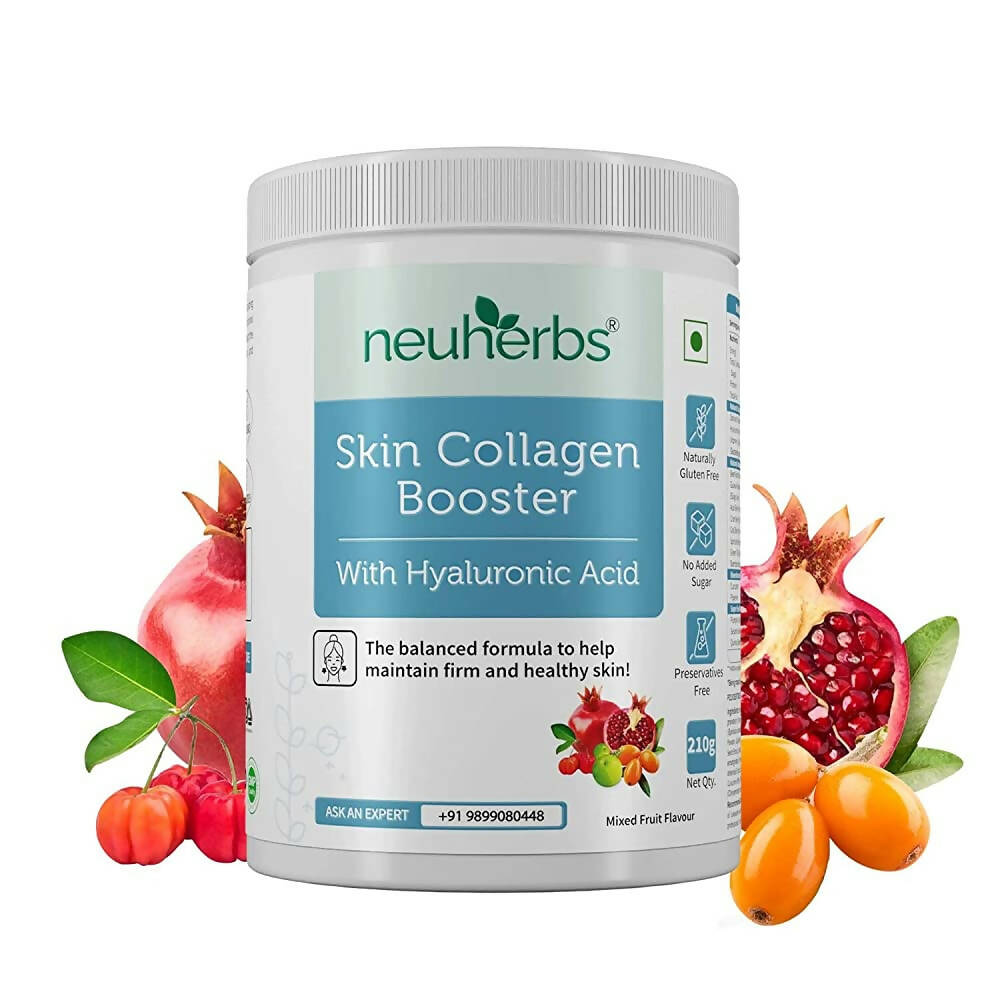 Neuherbs Skin Collagen Booster Powder-Mixed Fruit Flavor - Distacart