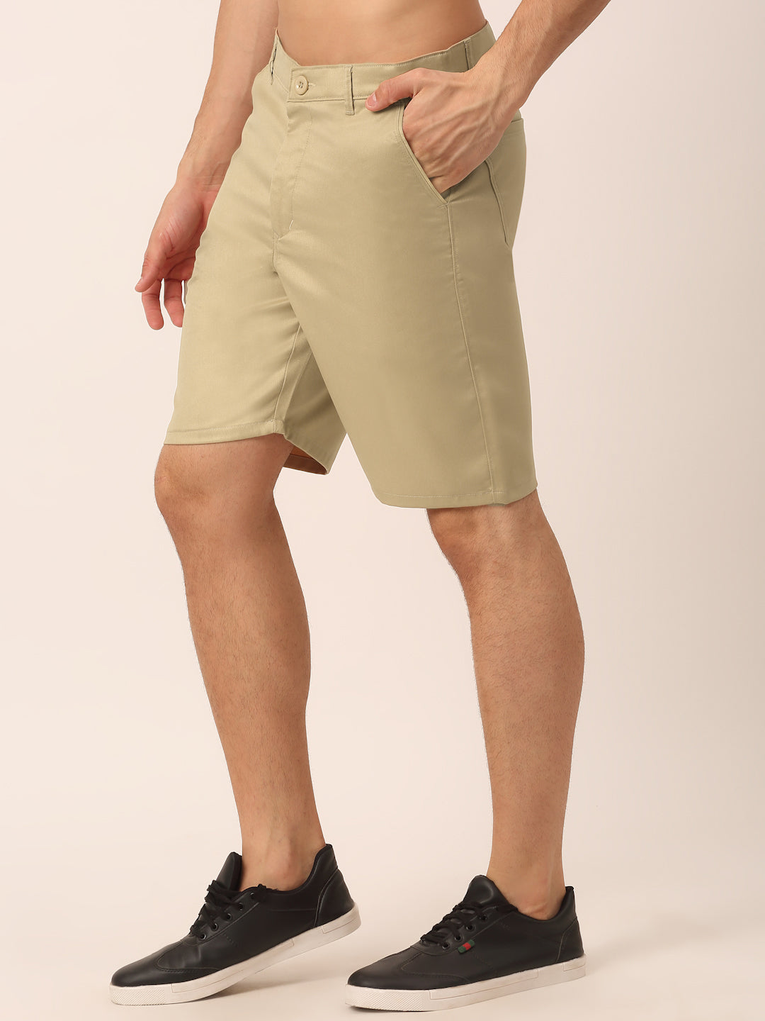 Jainish Men's Casual Cotton Solid Shorts ( SGP 153 Beige ) - Distacart