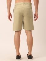 Thumbnail for Jainish Men's Casual Cotton Solid Shorts ( SGP 153 Beige ) - Distacart