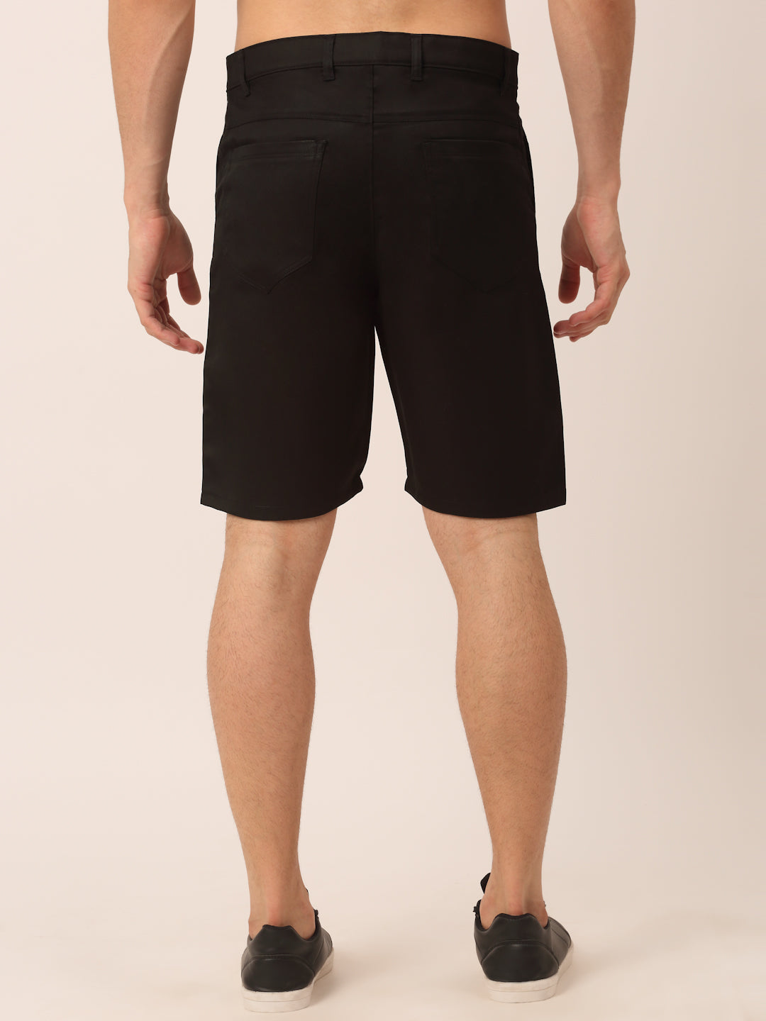 Jainish Men's Casual Cotton Solid Shorts ( SGP 153 Black ) - Distacart