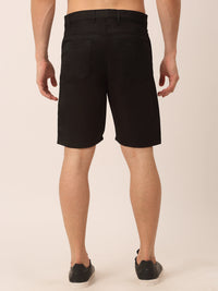 Thumbnail for Jainish Men's Casual Cotton Solid Shorts ( SGP 153 Black ) - Distacart