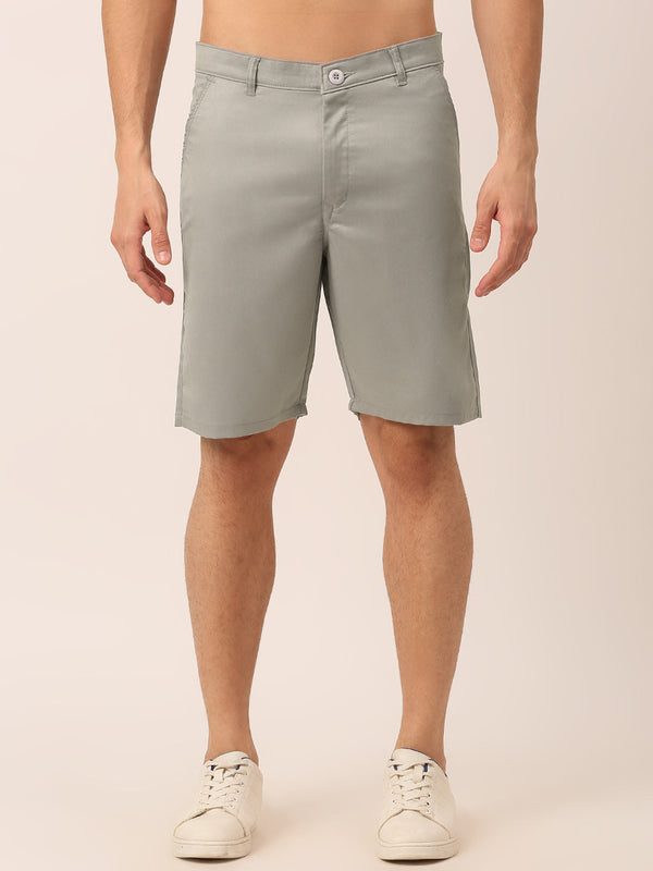 Jainish Men's Casual Cotton Solid Shorts ( SGP 153 Light-Grey ) - Distacart