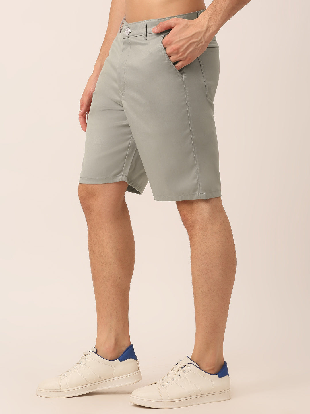 Jainish Men's Casual Cotton Solid Shorts ( SGP 153 Light-Grey ) - Distacart